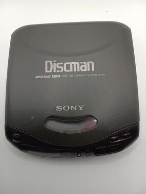 VTG Sony Discman D-141 Black Mega Bass Portable Compact CD Player TESTED